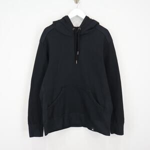 American Giant Black Pullover Hoodie with Drawstring